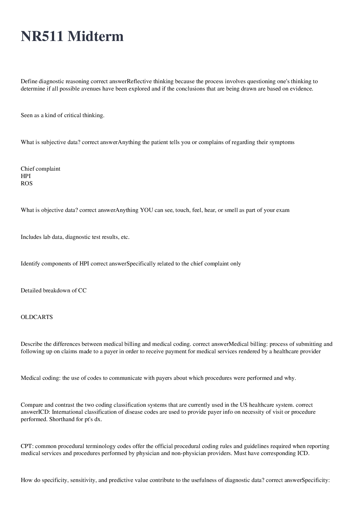 Preview image for NR511 Midterm exam 2022/2023